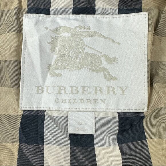 Burberry Children Green Puffer Jacket Nova Check Size 12Y - Picture 2 of 16